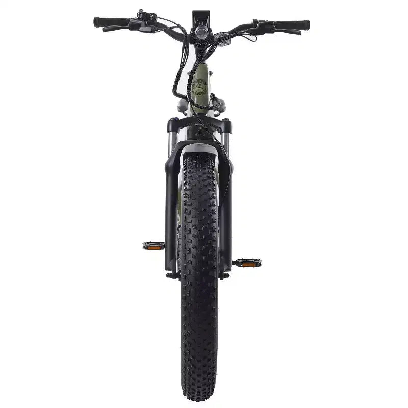 GOTRAX Adult Fat Tire 26" Step Through Electric Hybrid Bike - Green