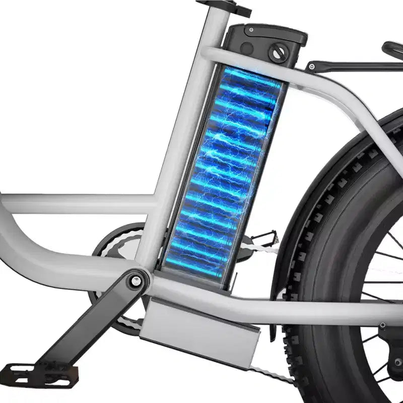 Hiboy Adult EX6 20" Step-Through Electric Cruiser Bike - White