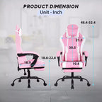 BestMassage Gaming Chair Office Computer Desk Chair Computer Chair with Footrest & Lumbar Support
