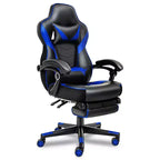 ELECWISH Gaming Chair with Footrest, Lumbar Support, Breathable Computer Chair with Pocket Spring Cushion, Chairs for Adults