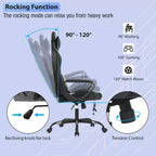 FDW Gaming Chiar Comfortable and Stylish Massage Office Chair with Adjustable Lumbar Support 360-Degree Swivel and Smooth-Rolling Casters