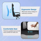 FDW Gaming Chiar Comfortable and Stylish Massage Office Chair with Adjustable Lumbar Support 360-Degree Swivel and Smooth-Rolling Casters