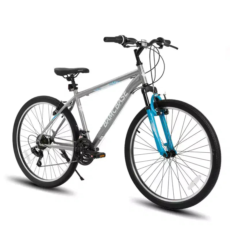 BAMCBASE Agave Mountain Bike, Mens Womens MTB with 21 Speeds, High-Tensile Steel Frame, V Brake, Hardtail Bicycle for Adults