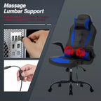 BestMassage Gaming Chair Computer Desk Chair with Lumbar Support Upholstery and Rolling Swivel Chair Base for PC Gaming and Executive Use