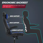BestMassage Gaming Chair Computer Desk Chair with Lumbar Support Upholstery and Rolling Swivel Chair Base for PC Gaming and Executive Use