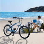 26 Inch Cruiser Bike, 7 Speed Multiple Colors Men's Women's Beach Cruiser Bike with Front and Rear V-brakes