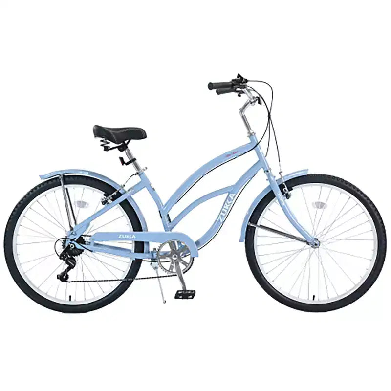 26 Inch Cruiser Bike, 7 Speed Multiple Colors Men's Women's Beach Cruiser Bike with Front and Rear V-brakes