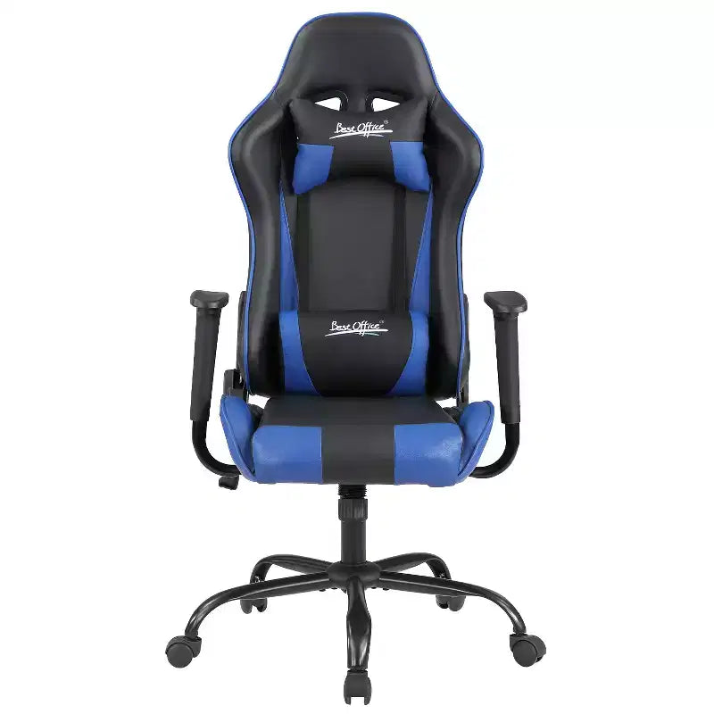 BestMassage Gaming Chair Office Chair with Lumbar Support Headrest Armrests and Rolling Swivel Computer Chair for PC Gamer