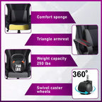 BestMassage Gaming Desk Chair Office Chair Computer Chair with Armrests 360 Swivel Lumbar Support Executive Task Chair for Adults