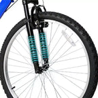 hykolity 26 27.5 Wheel Mountain Bike, 18 Speed MTB Bicycle with Full Suspension, Adjustable Saddle for Outdoor Cycling Men Women