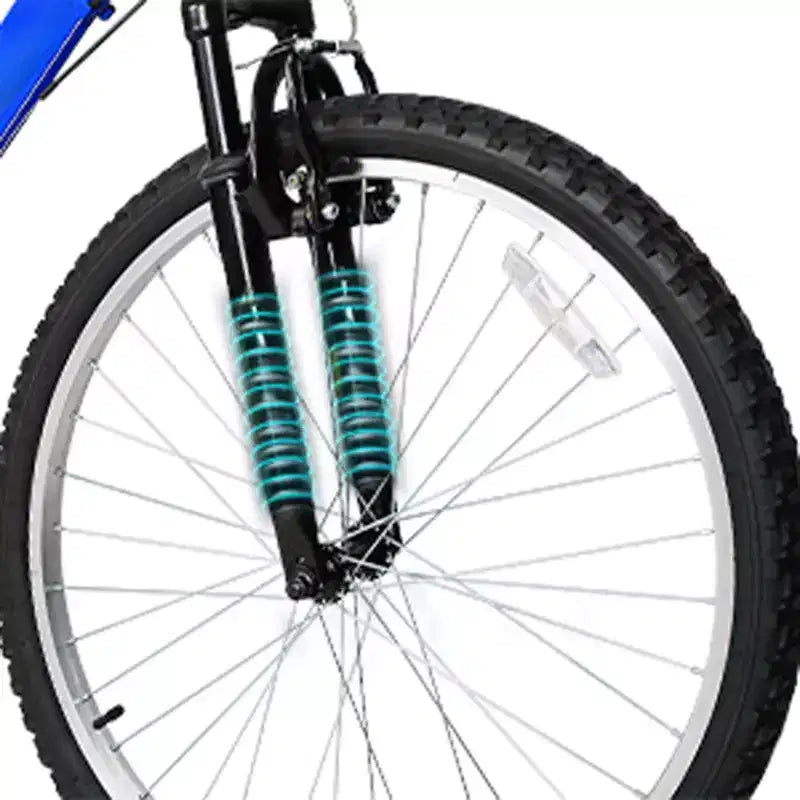 hykolity 26 27.5 Wheel Mountain Bike, 18 Speed MTB Bicycle with Full Suspension, Adjustable Saddle for Outdoor Cycling Men Women