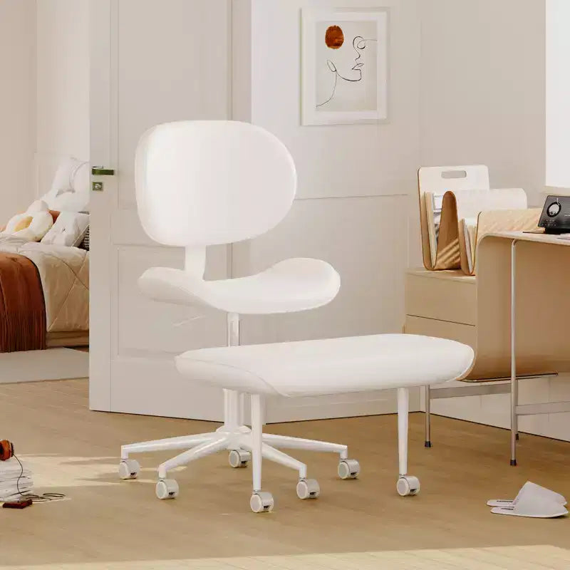 Pinmoco Armless Cross Legged Office Chair, Extra Wide Seat, 360 Swivel Design, Ergonomic Desk Chair for Home Office, Gaming & Meditation