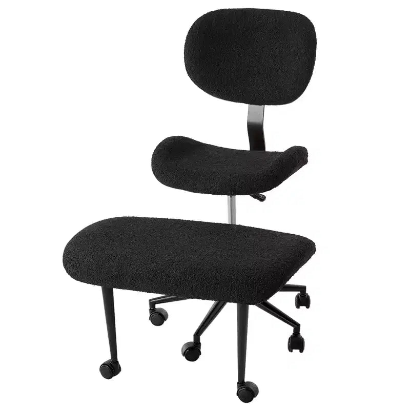 Pinmoco Armless Cross Legged Office Chair, Extra Wide Seat, 360 Swivel Design, Ergonomic Desk Chair for Home Office, Gaming & Meditation