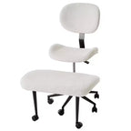 Pinmoco Armless Cross Legged Office Chair, Extra Wide Seat, 360 Swivel Design, Ergonomic Desk Chair for Home Office, Gaming & Meditation