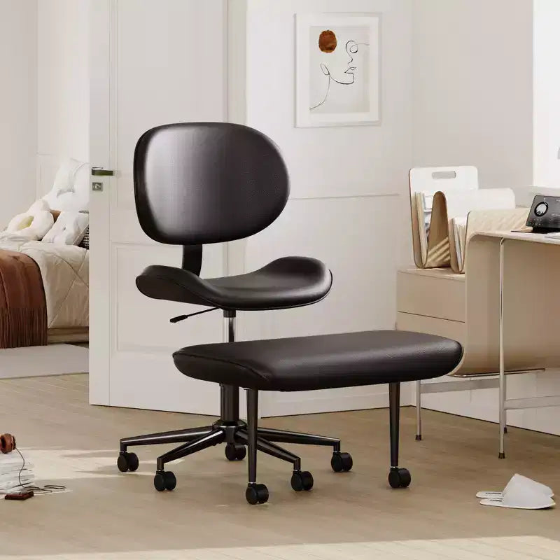Pinmoco Armless Cross Legged Office Chair, Extra Wide Seat, 360 Swivel Design, Ergonomic Desk Chair for Home Office, Gaming & Meditation