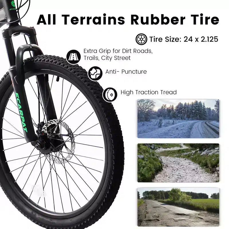 Sturdy Steel Frame for Adults, Commuting, Travel and Off-Road Cycling
