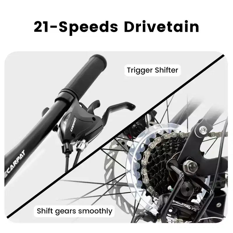 Sturdy Steel Frame for Adults, Commuting, Travel and Off-Road Cycling