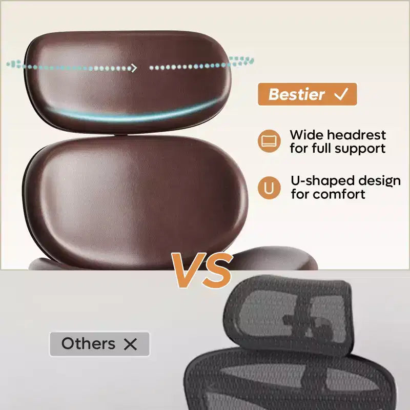 Bestier Swivel Office Chair With Ottoman, Reclining Desk Chair with Adjustable High Back & Headrest, PU Gaming Chair Ergonomic Computer Chair