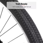BAMCBASE 24 26 Mountain Bike, 18 Speeds High-Carbon Steel Frame, Sport Cycling MTB Bicycle for Adult