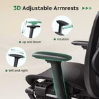 GALAXHERO Ergonomic Mesh Office Chair High Back Reclining Desk Chair with Retractable Footrest & Adjustable Lumbar Support Tilt Function Black