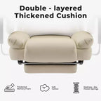 Office Chair PU Leather Computer Chair with Lumbar Support and High Backrest, Ergonomic Desk Chair with Liftable Headrest