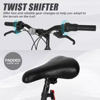 hykolity Mountain Bike 26 inch Sport Bicycle 18 Speed Mtb Cycling for Adult Men Women Age 14+ Outdoor Sport Bikes Black Dual Full Suspension Bicycle