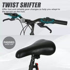 hykolity 27.5 inch Mountain Bike MTB Outdoor Bicycle Cycling 18 Speed Sport Bikes Trail Off Road Full Suspension for Adult Men Unisex Black