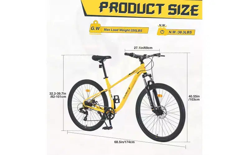 27.5 Inch Wheels 8 Speed Mountain Bike, for Men Women Boys and Girls, Front Suspension, Steel Frame