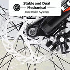 NAYSAYE 24 Inch Fat Tire Mountain Bike with 7 Speed Shifter Dual Disc Brake for Adults and Youth, Orange, 67*25*40