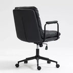 Okak Mid Back Desk Chair, Office Chair with Padded Armrest and Wheels, Computer Chair for Office, Gaming Room, Study
