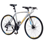 Whisen 28 Adult Hybrid Bike, Road Bike with 24-Speed Gear, Disc Brakes