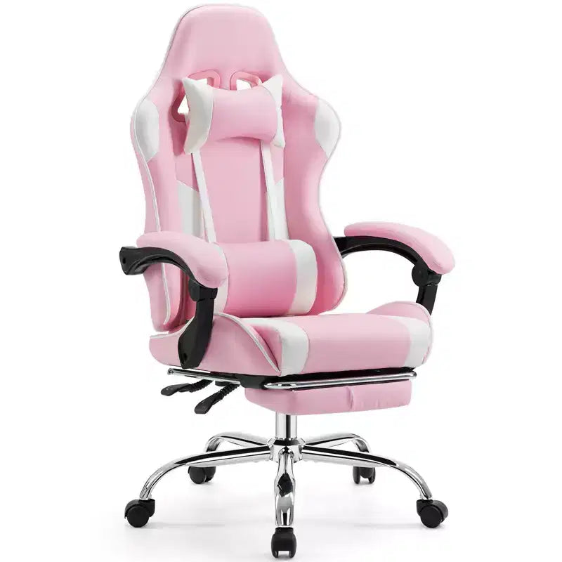 Okak Ergonomic Gaming Chair with Footrest and Lumbar Support, Computer Chair with Headrest and Armrest, Rolling Chair for Study, Office