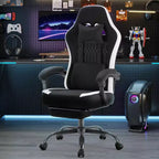 Okak Ergonomic Office Chair with Padding Armrest, Gaming Chair with Footrest and Lumbar Support, Swivel Chair with Wheels for Home, Office