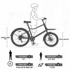 Whisen 26 Cargo Bike with 7 Speed, Aluminum Alloy Frame, Double Disc Brakes for Women and Men