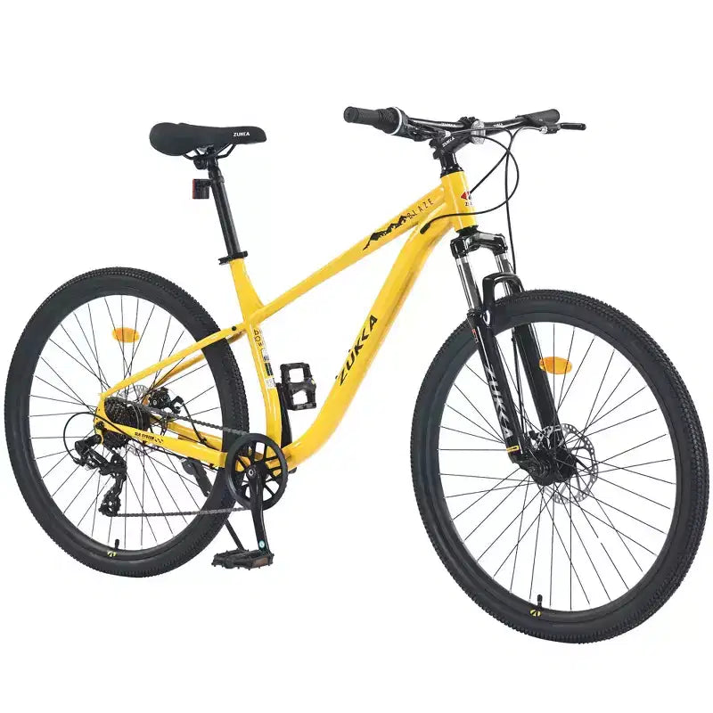 Okak 27.5IN 8 Speed Mountain Bike with Front Suspension, Kids Dirt Bike with Double Disc Brakes, Steel Frame Bicycle for Kid and Adults