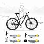 Okak 29IN Single Speed Mountain Bike, Adult Bike with Steel Frame and Front Suspension, Mens Bike for Commuting, Travel, Mountain