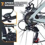 Okak 27.5IN Mountain Bike with Aluminum Alloy Frame, Kids Dirt Bike with 21 Speed Gear and Front Suspension, Bicycle for Kids and Adults