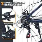 Okak 27.5IN Mountain Bike with Aluminum Alloy Frame, Kids Dirt Bike with 21 Speed Gear and Front Suspension, Bicycle for Kids and Adults