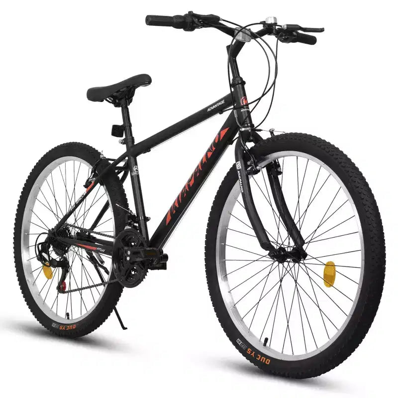 Okak 24IN Carbon Steel Frame Mountain Bike, 21-Speed Kids Bike with Dual V-Brake and Ergonomic Saddle, Bicycle for Commuting, Travel