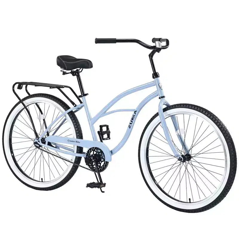 Okak 26IN Single Speed Cruiser Bikes with Steel Frame, Adult Bike with Wide Wheels and Rear Coaster Brakes, Bicycle for Mens and Women