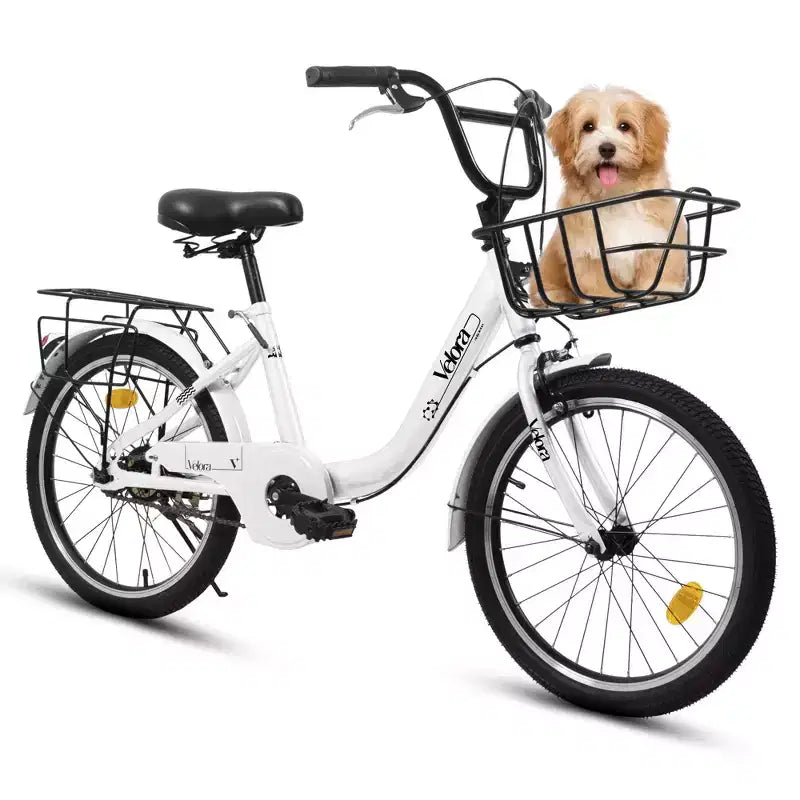 Okak 20IN Kids Bike with Lightweight Steel Frame, Kids Cruiser Bikes with Coaster Brake & V-Brake, Mini Bike with Chain Guard & Rear Rack