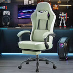Bestier Gaming Chair with Lumbar Support, Office Chair with Adjustable Height, Armrests and Headrests, 360 Rotating Wheels