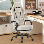 Bestier Gaming Chair with Lumbar Support, Office Chair with Adjustable Height, Armrests and Headrests, 360 Rotating Wheels