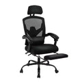 TUYOHW Mesh Swivel Criss Cross Chair on Wheels,Office Chair with Retractable Footrest,Gaming Chair with Lumbar Support Pillow for Office