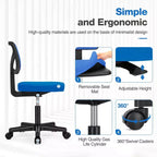 TUYOHW Mesh Swivel Criss Cross Chair on Wheels,Office Chair with Adjustable Height and Lumbar Support,Gaming Chair with Low-Back for Office
