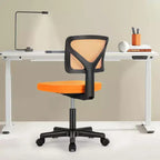 TUYOHW Mesh Swivel Criss Cross Chair on Wheels,Office Chair with Adjustable Height and Lumbar Support,Gaming Chair with Low-Back for Office