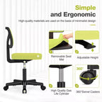 TUYOHW Mesh Swivel Criss Cross Chair on Wheels,Office Chair with Adjustable Height and Lumbar Support,Gaming Chair with Low-Back for Office
