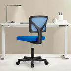 TUYOHW Mesh Swivel Criss Cross Chair on Wheels,Office Chair with Adjustable Height and Lumbar Support,Gaming Chair with Low-Back for Office