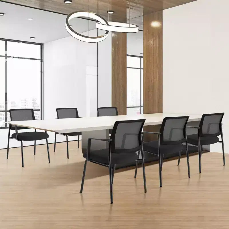 TUYOHW Mesh Criss Cross Chair no Wheels Set of 1,Office Chair with Lumbar Support and Metal Legs,Gaming Chair for Office