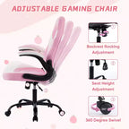 TUYOHW PU Leather Swivel Criss Cross Chair on Wheels with S-Shaped Backrest,Office Chair with Lumbar Support,Gaming Chair for Office